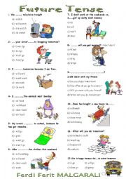 English Worksheet: future tense