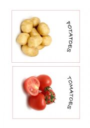 English Worksheet: Fruits and vegetables Flashcards PART 1