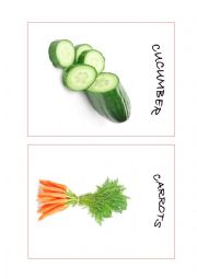English Worksheet: Fruits and vegetables Flashcards PART 2