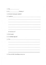 English Worksheet: How was your day? dialogue