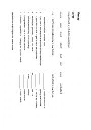 English Worksheet: Worksheet on money