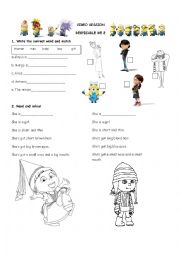English Worksheet: despicable me