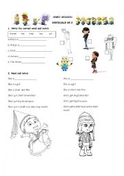 English Worksheet: despicable me