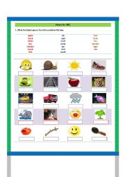 English Worksheet: Steps to ABC