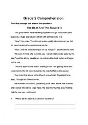 English Worksheet: comprehensions fore grade 2