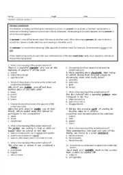 English Worksheet: Testing Strategy Words in Context