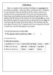 English Worksheet: omar is a student