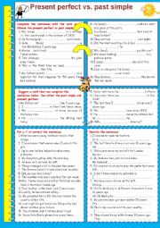 English Worksheet: Present perfect vs. simple past