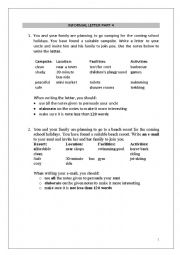English Worksheet: Developing writing skills