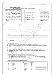 English Worksheet: remedial work