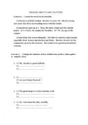 English Worksheet: exercise of simple present tense