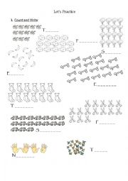 English Worksheet: NUMBERS FROM 11 TO 20