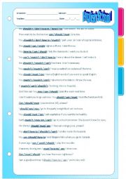 elementary modal verbs mulitple choice. part two.