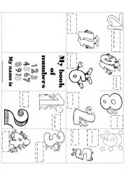 English Worksheet: Mini books Numbers