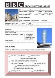 English Worksheet: BBC Boadcasting House *** LONDON ***