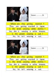 English Worksheet: Wedding traditions