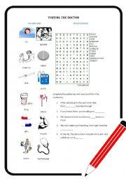 English Worksheet: Visiting the Doctor