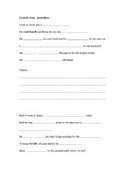 English Worksheet: Frank D. Fixer - Fill in the gaps (Music)