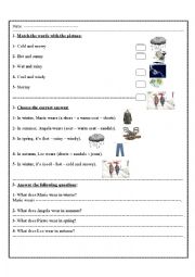 English Worksheet: weather