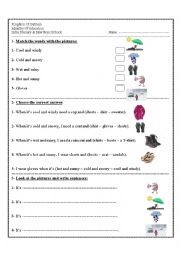 English Worksheet: weather