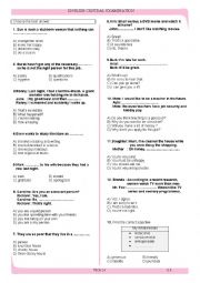 English Worksheet: ENGLISH CENTRAL EXAM