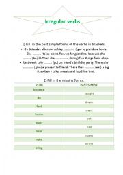 Irregular verbs