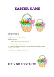 English Worksheet: easter game