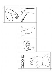 English Worksheet: Body dice I