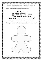 THE GINGERBREAD MAN RIDDLE