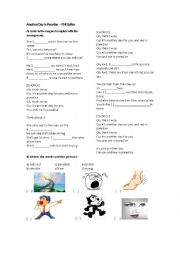 English Worksheet: Song Activity