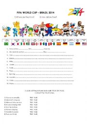 English Worksheet: FIFA WORLD CUP MASCOTS - BRAZIL 2014