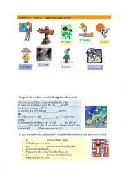 English Worksheet: the weather