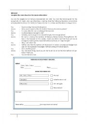 English Worksheet: Taking Message