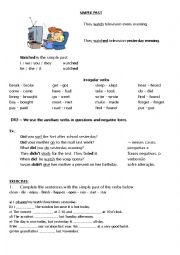 English Worksheet: Simple Past