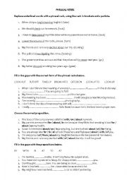 English Worksheet: PHRASAL VERBS