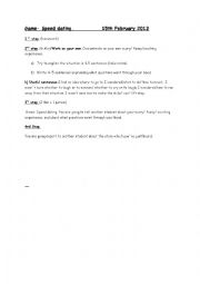 English Worksheet: Speed Dating