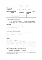 English Worksheet: lesson21 second form What is your DreamJob
