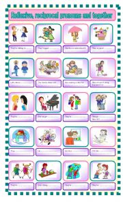 English Worksheet: Reflexive, reciprocal pronouns and together