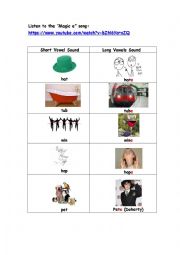 English Worksheet: long/short and vowels