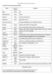 English Worksheet: The Lady or the Tiger -- Vocabulary Practice