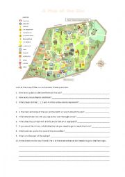 English Worksheet: A Map of the Zoo