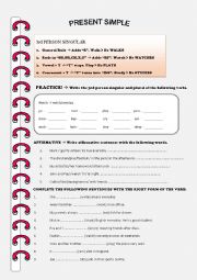 English Worksheet: Present Simple (3rd Person Singular)