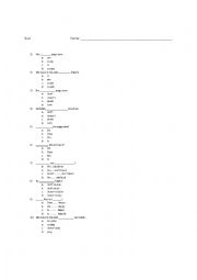 English Worksheet: BE verbs v Other Verbs in Present/Present Progressive Tense Questions and Negative Statements Test