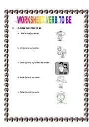 English Worksheet: verb to be