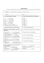 English Worksheet: English review