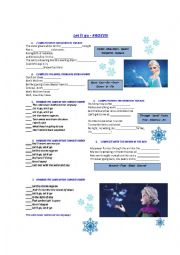 English Worksheet: FROZEN -  LET IT GO