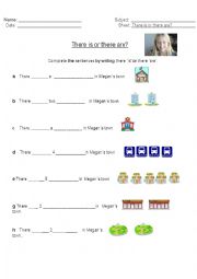 English Worksheet: There is or there are?