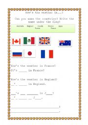 English Worksheet: Hows the weather?