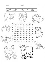 English Worksheet: animals_pets