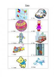 English Worksheet: toys